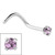 Titanium Claw Set Jewelled Nose Studs - SKU 32618