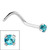 Titanium Claw Set Jewelled Nose Studs - SKU 32619