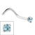 Titanium Claw Set Jewelled Nose Studs - SKU 32632
