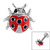 Steel Threaded Attachment - 1.2mm Cast Steel Ladybird - SKU 32689