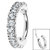 Steel 2.2mm Pave Set Jewelled Edge Hinged Clicker Ring - SKU 32701