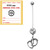 Sterile Pregnancy Belly Bars Baby Feet (PTFE) - SKU 32735