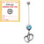 Sterile Pregnancy Belly Bars Baby Feet (PTFE) - SKU 32736