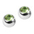 Titanium Threaded Jewelled Balls 1.2x4mm Mirror Polish, Light Green Gem. Pack of 2 - alternative image