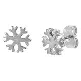 Steel Ear Stud Earrings with Snowflake - SKU 33081