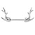 Steel Reindeer Antlers Nipple Bar - SKU 33083