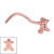 Rose Gold Steel Gingerbread Man Nose Stud - SKU 33086