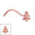 Rose Gold Steel Christmas Tree Nose Stud - SKU 33087