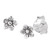 Sterling Silver Flower Ear Stud Earrings ES29 - SKU 33207