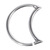 Steel Crescent Moon Daith Twist Ring - SKU 33224