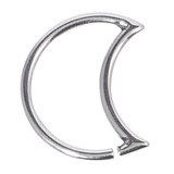 Steel Crescent Moon Daith Twist Ring - SKU 33225