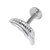 Steel Labret with Steel Quill Feather 1.2mm - SKU 33228