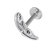 Steel Labret with Steel Quill Feather 1.2mm - SKU 33229