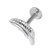 Steel Labret with Steel Quill Feather 1.2mm - SKU 33234