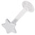 Bioflex Push-fit Labret with 925 Sterling Silver Star - SKU 33258