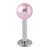 Steel Labret with Acrylic Pearl Ball 1.2mm 1.2mm, 6mm, 4mm Pink - alternative image