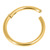 22ct Gold Plated Steel (PVD) Hinged Segment Ring (Clicker) - SKU 33553