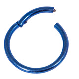 Titanium Hinged Segment Ring (Clicker) 1.2mm, 9mm, Blue