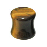 Tigers Eye Stone Double Flared Tapered Plug - SKU 33592