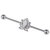 Steel Opal Lotus Flower Industrial Scaffold Barbell IND52 - SKU 33615