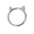 Steel Cute Cat Ears Continuous Twist Ring (Seamless Ring) - SKU 33627