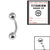 Sterile Titanium Internal Thread Micro Curved Barbell 1.2mm - SKU 33677