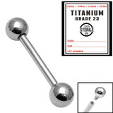 Sterile Titanium Internal Thread Barbell 1.6mm - SKU 33680