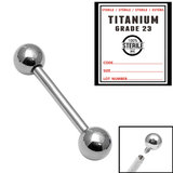 Sterile Titanium Internal Thread Micro Barbell 1.2mm - SKU 33687