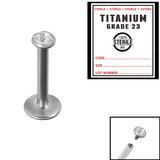 Sterile Titanium Internal Thread Jewelled Labret - SKU 33695