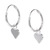 Sterling Silver Hoops - Drop Earrings - Cross, Heart, Star - SKU 33700