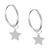 Sterling Silver Hoops - Drop Earrings - Cross, Heart, Star - SKU 33701