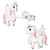 Sterling Silver Winged Unicorn Ear Stud Earrings - SKU 33711