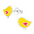 Sterling Silver Cute Chick Ear Stud Earrings - SKU 33712