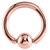 Rose Gold Titanium Ball Closure Ring (BCR) (Rose Gold colour PVD) - SKU 33727