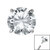 Titanium Claw Set Round CZ Jewel for Internal Thread shafts in 1.2mm - SKU 33761