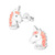 Sterling Silver Sparkly Unicorn Ear Stud Earrings - SKU 33763