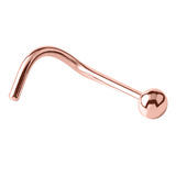 Rose Gold Titanium Nose Stud Ball (Rose Gold colour PVD) - SKU 33909