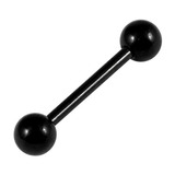 Black Steel Barbell 1.6mm 6-28mm 1.6mm, 12mm, 4mm