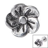 Steel Threaded Attachment - 1.2mm Cast Steel Flower - SKU 33917