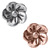 Steel Threaded Attachment - 1.2mm Cast Steel Flower 1.2mm, Steel and Rose Gold Pack of 2 - alternative image