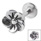 Steel Labret with Steel Flower 1.2mm - SKU 33920