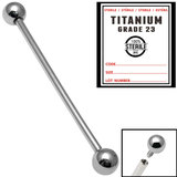 Sterile Titanium Internal Thread Industrial Scaffold Barbell 1.6mm 32-38mm - SKU 33934