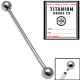 Sterile Titanium Internal Thread Industrial Scaffold Barbell 1.6mm 32-38mm - SKU 33936