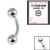 Sterile Titanium Internal Thread Curved Bar 1.6mm with 4-4 balls - SKU 33939