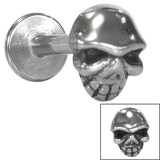 Steel Labret with Steel Skull 1.2mm - SKU 33951