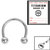 Sterile Titanium Internal Thread Circular Barbells (CBB) (Horseshoes) - SKU 33958