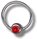 1.2 jewelled ball closure rings (bcrs) red / 11