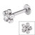 Steel Labret with Steel Jewelled Flower 1.2mm - SKU 34018