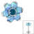 Titanium Claw Set CZ Jewelled and 6 Point Synth Opal Flower for Internal Thread shafts in 1.2mm - SKU 34049