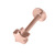 Rose Gold Steel Labret with Rose Gold Steel Star 1.2mm - SKU 34208